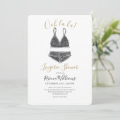 Aquarellfarben Lingerie Dusche Brautparty Einladung (Stehend Vorderseite)