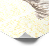 Aquarellfarben Llama Blasblase Texturierte Poster (Ecke)