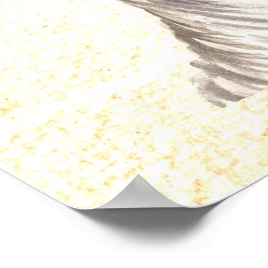 Aquarellfarben Llama Blasblase Texturierte Poster (Ecke)