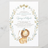 Aquarellfarben LöwenPrince Kindererziehung Einladu (Vorderseite)