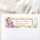 Aquarellfarben Magnolien, Imitate Marmortextur Hoc (Insitu)