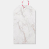 Aquarellfarben Magnolien, Imitate Marmortextur Hoc Geschenkanhänger (Rückseite)