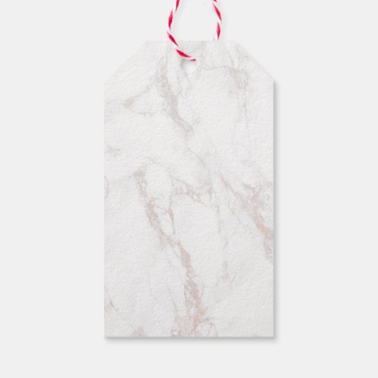 Aquarellfarben Magnolien, Imitate Marmortextur Hoc Geschenkanhänger (Rückseite)