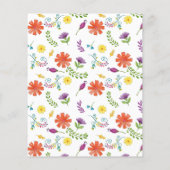 Aquarellfarben mexikanische Fiesta Wedite Flyer (Hinten)