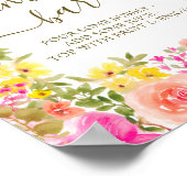 Aquarellfarben Mimosa Bar Brautparty Poster (Ecke)