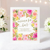 Aquarellfarben Mimosa Bar Brautparty Poster