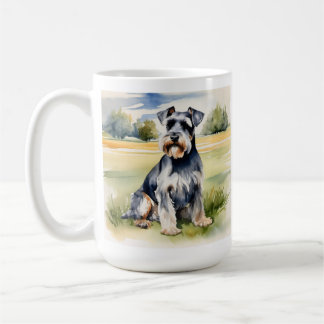 Aquarellfarben Miniatur Schnauzer - Hunde Kunst dr Kaffeetasse
