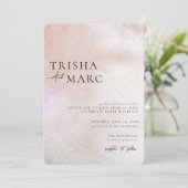 Aquarellfarben Minimalistische Hochzeitseinladung Einladung (Stehend Vorderseite)