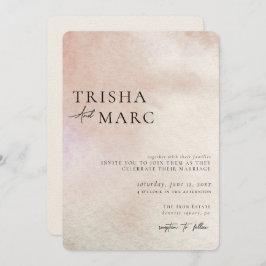 Aquarellfarben Minimalistische Hochzeitseinladung Einladung