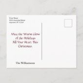 Aquarellfarben-Mistletoe-Foto Feiertagspostkarte (Rückseite)