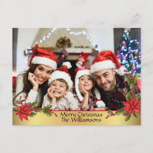 Aquarellfarben-Mistletoe-Foto Feiertagspostkarte