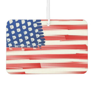 Aquarellfarben mit amerikanischer Flagge Autolufterfrischer