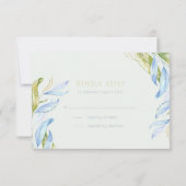 Aquarellfarben Moderne Boho-Laubbranchen UAWG RSVP Karte (Rückseite)