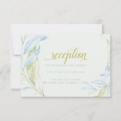 Aquarellfarben Moderne Boho Leafy Branchen Empfang Einladung (Vorderseite)
