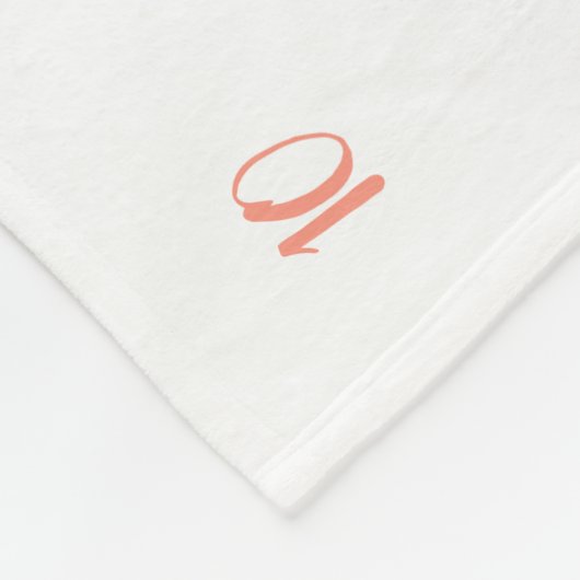 Aquarellfarben-Monogram-Baby-Meilenstein-Foto Fleecedecke (Ecke)