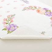 Aquarellfarben-Monogram-Baby-Meilenstein-Foto Sherpadecke (3/4)