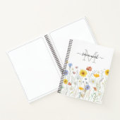 Aquarellfarben-Monogramm-Sketchbuch Notizblock (Innenseite)