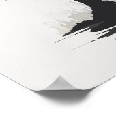 Aquarellfarben Moschee in Schwarz-Weiß Poster (Ecke)