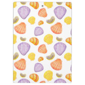 Aquarellfarben-Muscheln-Zwischenablage mit Namen Klemmbrett (Rückseite)