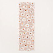 Aquarellfarben Muster Rosa Schwarzer Hintergrund Yogamatte (Vorderseite)