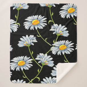 Aquarellfarben. Nahtloser floraler Hintergrund mit Sherpadecke