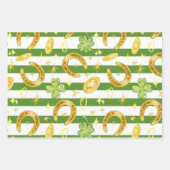 Aquarellfarben Nahtloses Muster Niedlich St Patric Geschenkpapier Set (Vorderseite)