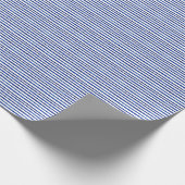 Aquarellfarben-Navy- & White Strip-Muster Geschenkpapier (Ecke)