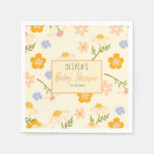 Aquarellfarben-neutrale Mommy to Bee Baby Dusche Serviette (Vorderseite)