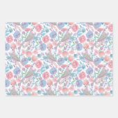 Aquarellfarben Niedliche Pastelnatur Muster Geschenkpapier Set (Vorderseite)