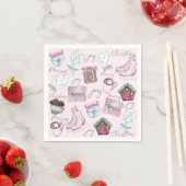 Aquarellfarben Niedliche Weihnachten Serviette (Beispiel)