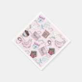 Aquarellfarben Niedliche Weihnachten Serviette (Ecke)