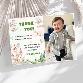 Aquarellfarben Niedlicher Drache Geburtstag Danke  Einladung