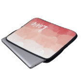 Aquarellfarben Ombre Rot und Rosa Gradient Liebe Laptopschutzhülle (Vorne Knopf)