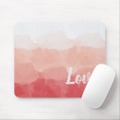 Aquarellfarben Ombre Rot und Rosa Gradient Liebe Mousepad (Mit Mouse)