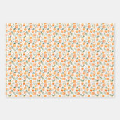 Aquarellfarben Orange & Blätter auf Weiß (Vorderseite 2)