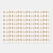 Aquarellfarben Orange Blume Floral Blätter Boho (Vorderseite 3)