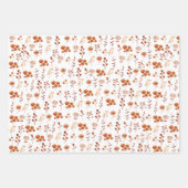 Aquarellfarben Orange Blume Floral Blätter Boho (Vorderseite)