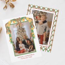 Aquarellfarben Orange Bow Garland Weihnachtsgebäck