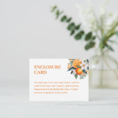 Aquarellfarben Orange Citrus Mandarin Grüne Begleitkarte (Stehend Vorderseite)