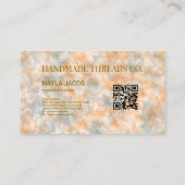 Aquarellfarben Orange & Gray Handgefertigte Kleidu Visitenkarte (Rückseite)