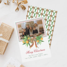 Aquarellfarben Orange Kariert Bow Garland Foto