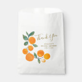 Aquarellfarben Orange Rustic Danke Brautparty Geschenktütchen (Vorderseite)