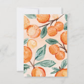 Aquarellfarben Orange Süsse Danke Karte (Rückseite)