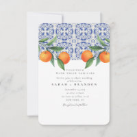 Aquarellfarben Orangefarbene blaue Fliesen mediter