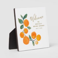 Aquarellfarben Orangen Frucht Rustikales Brautpart