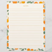 Aquarellfarben Orangen Grenz-Brautparty Rezept Flyer (Hinten)