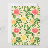 Aquarellfarben-Orangen und Grapefruits Brunch für Einladung (Rückseite)