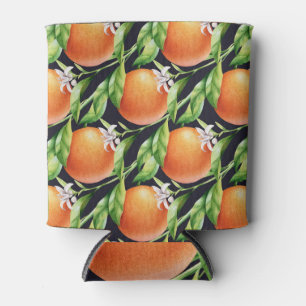 Aquarellfarben-Orangen: Zitrusfarbenes Muster Dosenkühler