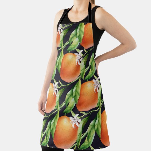 Aquarellfarben-Orangen: Zitrusfarbenes Muster Schürze (InSitu)