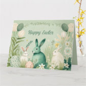 Aquarellfarben Osterillustrierungskarte Karte (Gelbe Blume)